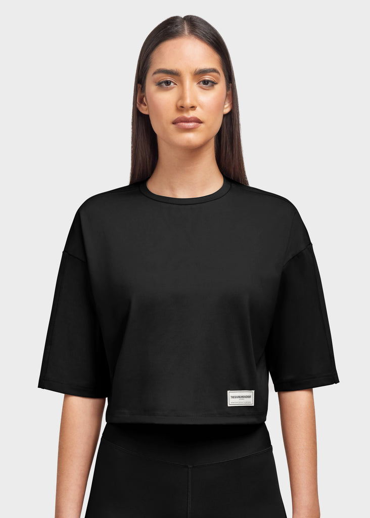 crop top sportswear drop shoulder relaxed fit crop top sportswear women  tshirt: Buy Online at Best Price in UAE 